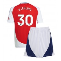 Arsenal Raheem Sterling #30 Domáci Detský futbalový dres 2024-25 Krátky Rukáv (+ trenírky)